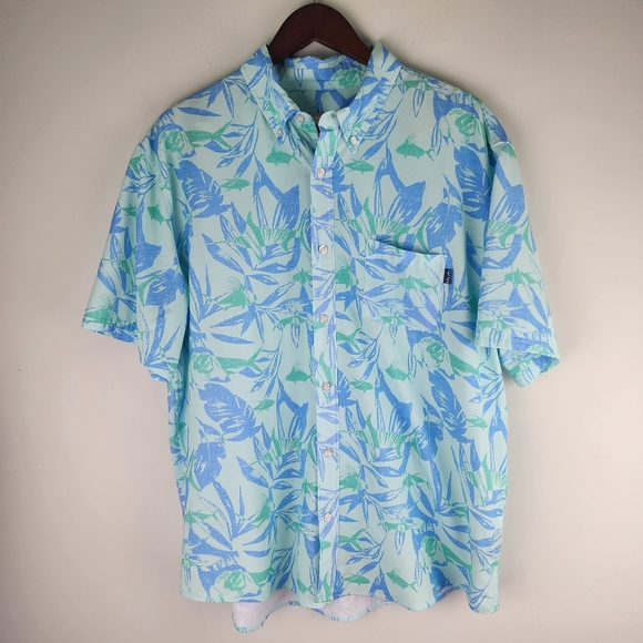 Huk Other - Huk Fishing Kona Ocean Short Sleeve Button Up Shirt Size XL